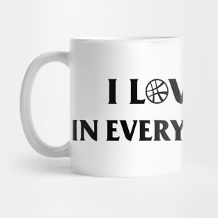 I Love You in Every Universe Black Mug